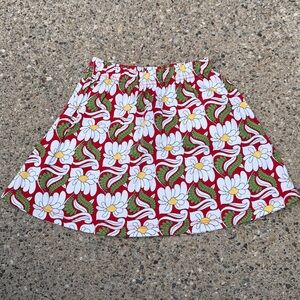 Hanna Andersson Girls Skater Skirt Size 5 100% Cotton Floral Print